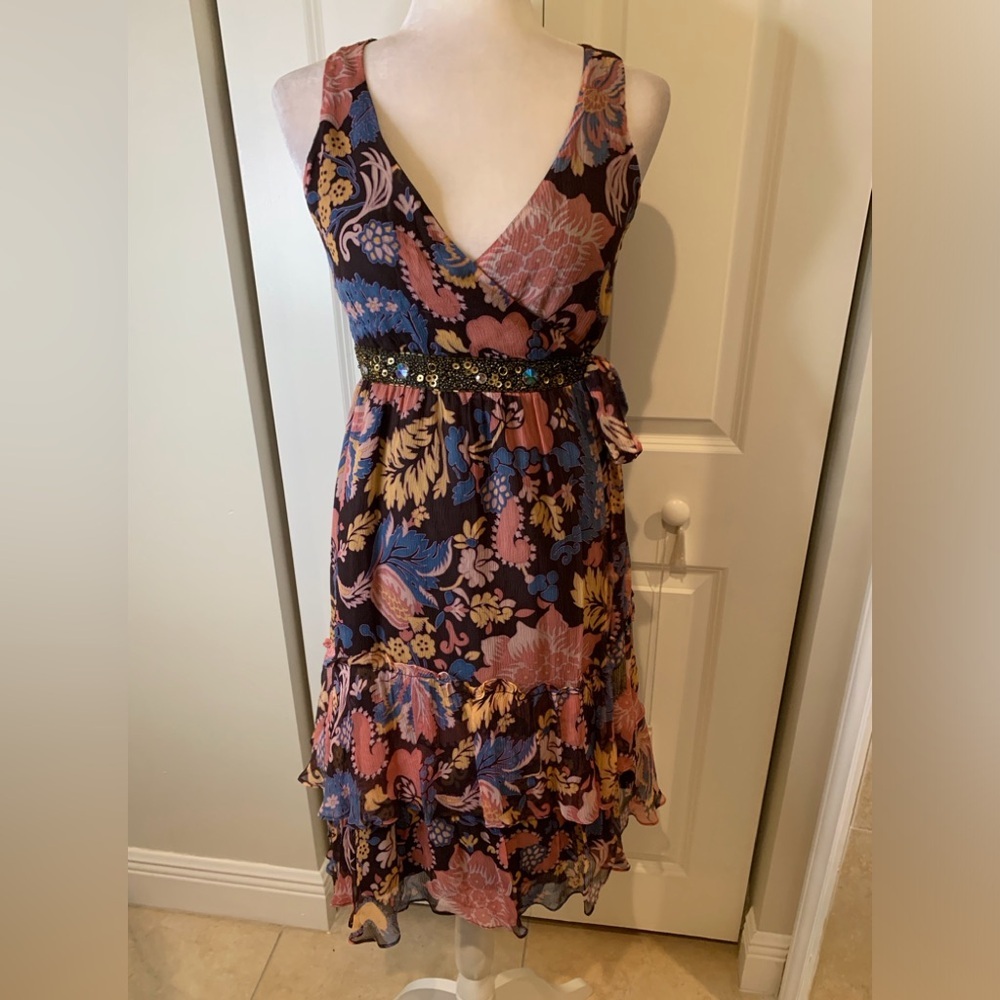 C’est La Vie Floral Chiffon Wrap Dress 👗